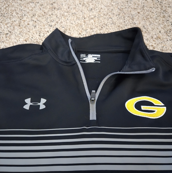 Under Armour Quarter Zip Pullover Mens XXL Gold G Logo - Picture 4 of 7